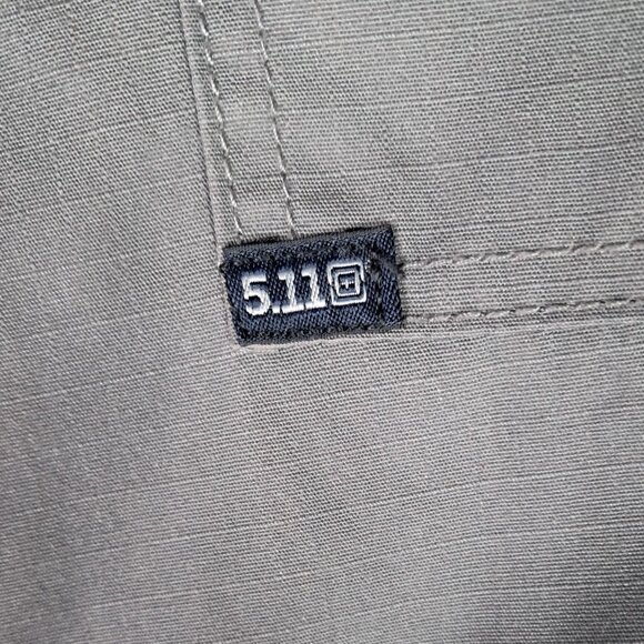 5.11 Tactical Pants Mens 30X30 Regular Gray Adjustable Waist Straight Leg Cargo - Picture 6 of 8